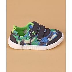 Cute Walk by Babyhug Velcro Closure Casual Shoes Camouflage Pattern - Navy Blue