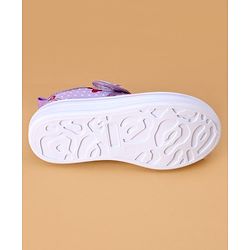 Cute Walk by Babyhug Velcro Closure Casual Shoes Butterfly Applique - Purple