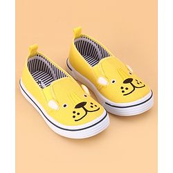 Cute Walk by Babyhug Slip on Casual Shoes with Bear Print- Yellow