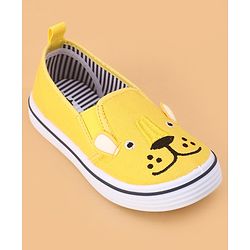 Cute Walk by Babyhug Slip on Casual Shoes with Bear Print- Yellow