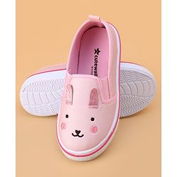 Cute Walk by Babyhug Slip on Casual Shoes with Kitty Print- Pink