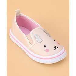 Cute Walk by Babyhug Slip on Casual Shoes with Kitty Print- Pink