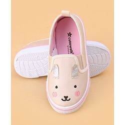 Cute Walk by Babyhug Slip on Casual Shoes with Kitty Print- Pink