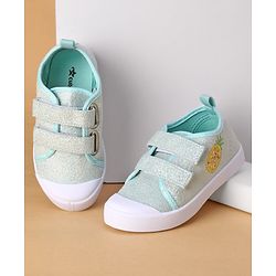 Cute Walk by Babyhug Velcro Closure & Fruit Embroidery Casual Shoes - Green