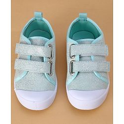 Cute Walk by Babyhug Velcro Closure & Fruit Embroidery Casual Shoes - Green