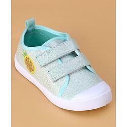 Cute Walk by Babyhug Velcro Closure & Fruit Embroidery Casual Shoes - Green