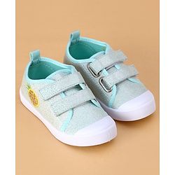 Cute Walk by Babyhug Velcro Closure & Fruit Embroidery Casual Shoes - Green