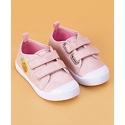 Cute Walk by Babyhug Velcro Closure & Fruit Embroidery Casual Shoes - Green