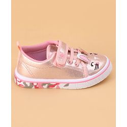 Cute Walk by Babyhug Shoes Kitty Print with Velcro Closure - Pink
