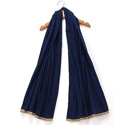 Babyhug  Woven  Three Fourth Sleeves  Floral Printed Kurta & Gharara Set with Dupatta - Blue