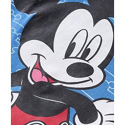 Babyhug Disney Single Jersey Knit Full Sleeves Night Suit With Mickey Mouse Graphics -Blue