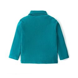 Babyhug Cotton Knit Full Sleeves Turtle Neck T-Shirt Solid Colour - Green