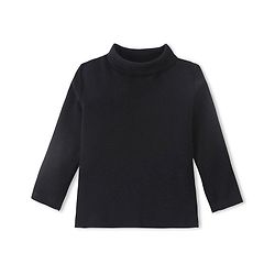 Babyhug Cotton Knit Full Sleeves Solid Skivi T-Shirt - Black