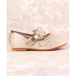 Cute Walk by Babyhug Ballerina with Velcro Closure & Floral Applique - Silver