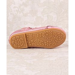 Cute Walk by Babyhug Ballerina with Velcro Closure and Bow Applique - Silver