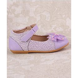 Cute Walk by Babyhug Ballerinas with Strap Closure & Bow Applique - Purple