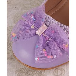 Cute Walk by Babyhug Ballerinas with Strap Closure & Bow Applique - Purple
