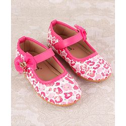 Cute Walk by Babyhug Velcro Closure Ballerina With Bow Applique - Blue