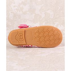 Cute Walk by Babyhug Velcro Closure Ballerina With Bow Applique - Blue
