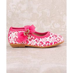 Cute Walk by Babyhug Velcro Closure Ballerina With Bow Applique - Blue