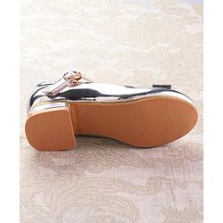 Cute Walk by Babyhug Ballerinas with Buckle Closure & Bow Applique -  Silver