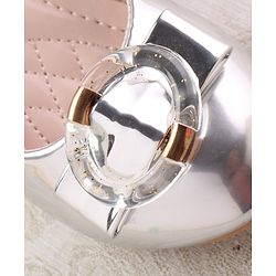 Cute Walk by Babyhug Ballerinas with Buckle Closure & Bow Applique -  Silver