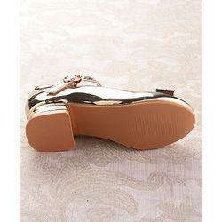 Cute Walk by Babyhug Ballerinas with Buckle Closure & Bow Applique -  Silver