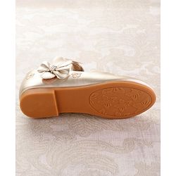Cute Walk by Babyhug Ballerina with Velcro Closure & Floral Print - Golden
