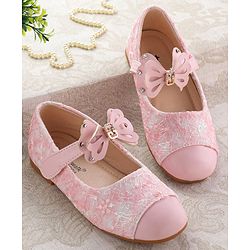 Cute Walk by Babyhug Ballerina with Velcro Closure & Bow Applique - Pink