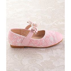 Cute Walk by Babyhug Ballerina with Velcro Closure & Bow Applique - Pink