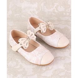 Cute Walk by Babyhug Ballerina with Velcro Closure & Bow Applique - Pink