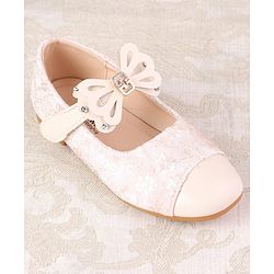 Cute Walk by Babyhug Ballerina with Velcro Closure & Bow Applique - Pink