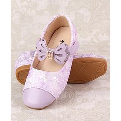 Cute Walk by Babyhug Ballerina with Velcro Closure & Bow Applique - Beige