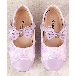 Cute Walk by Babyhug Ballerina with Velcro Closure & Bow Applique - Beige