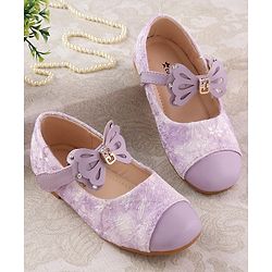 Cute Walk by Babyhug Ballerina with Velcro Closure & Bow Applique - Beige