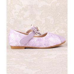 Cute Walk by Babyhug Ballerina with Velcro Closure & Bow Applique - Beige