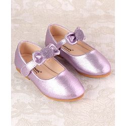 Cute Walk by Babyhug Ballerina with Velcro Closure & Bow Applique - Purple
