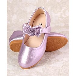 Cute Walk by Babyhug Ballerina with Velcro Closure & Bow Applique - Purple