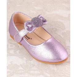 Cute Walk by Babyhug Ballerina with Velcro Closure & Bow Applique - Purple