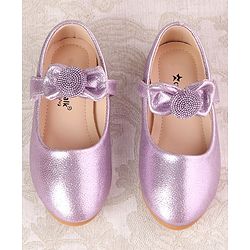 Cute Walk by Babyhug Ballerina with Velcro Closure & Bow Applique - Purple