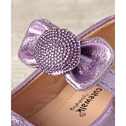 Cute Walk by Babyhug Ballerina with Velcro Closure & Bow Applique - Purple