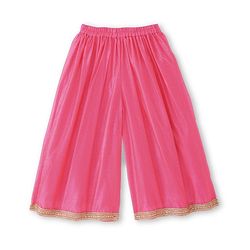 Babyhug Woven Three Fourth Sleeves Sequin Embroidered Bandh Gala Kurti Palazzo & Dupatta Set with Tassle Detailing - Fuschia