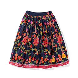 Babyhug Woven Sleeveless Sequinned & Floral Embroidered Choli With Lehenga and Georgette Dupatta - Hot Pink