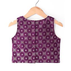 Babyhug Woven  Sleeveless  Mirror & Sequin Embroidered Lehenga Choli Set with Dupatta - Purple