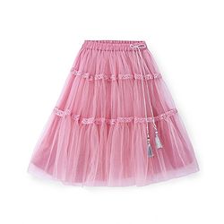 Babyhug Woven Sleeveless Embroidered Choli with Net Lehenga and Sequinned Detailing Dupatta Set - Pink