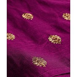 Babyhug Woven Full Sleeves Kurta Dhoti Set with Floral Embroidery - Purple