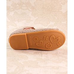Cute Walk by Babyhug Ballerina with Velcro Closure & Bow Applique - Gold