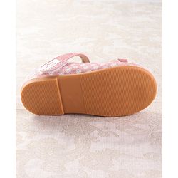 Cute Walk by Babyhug Velcro Closure Ballerina with Bow Applique - Pink