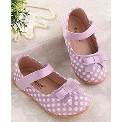 Cute Walk by Babyhug Velcro Closure Ballerina with Bow Applique - Pink