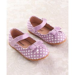 Cute Walk by Babyhug Velcro Closure Ballerina with Bow Applique - Pink